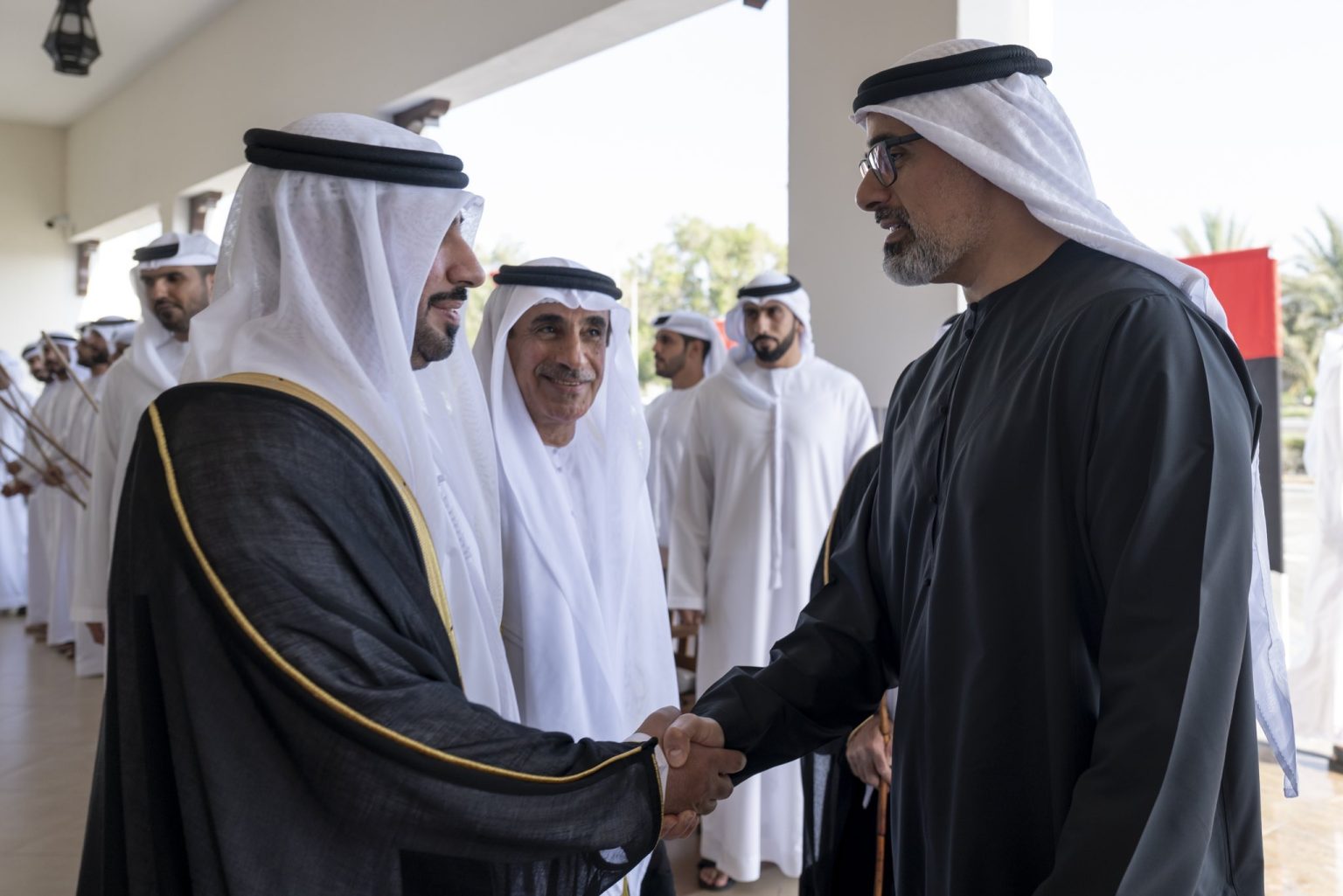 خالد بن محمد بن زايد يحضر حفل زفاف عبدالله بن راشد بو حسن الشامسي 1747408922 image