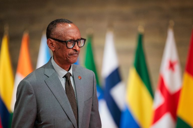 سوريا وسؤال الشرعية.. استبداد جديد أم ضرورات المرحلة؟ 1 PARIS, FRANCE - JULY 25: President of Rwanda Paul Kagame arrives at the "Sport For Sustainable Development" Summit at Carrousel du Louvre on July 25, 2024 in Paris, France. Paris will host the Summer Olympics from July 26 to August 11, 2024 (Photo by Richard Bord/Getty Images)