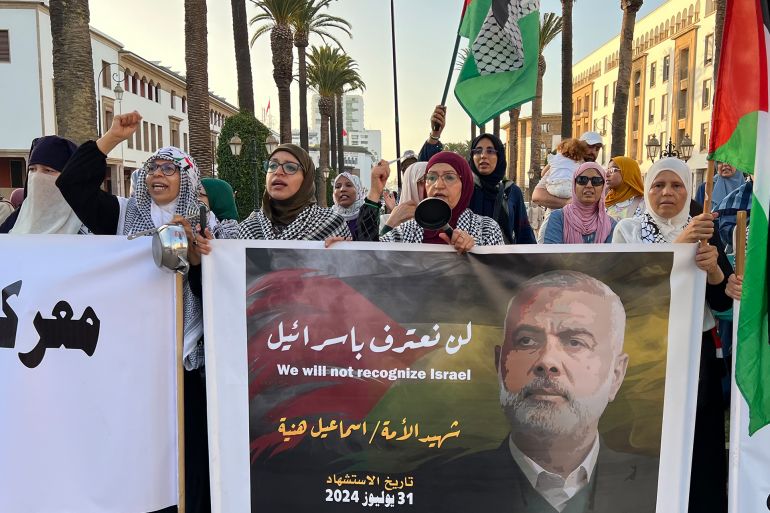 المغرب.. رسائل مؤازرة لفلسطين وغزة بذكرى اغتيال هنية 2 مواطنون يشاركون في فعالية لإحياء الذكرى السنوية لاستشهاد إسماعيل هنية