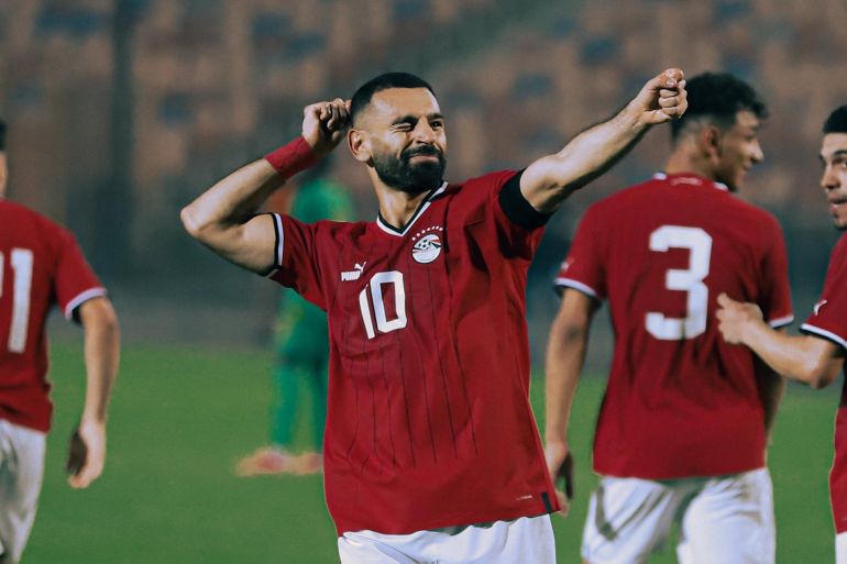 مونديال 2026.. المغرب يقترب من التأهل ومصر وتونس والجزائر والسودان في المشهد 1 صلاح يحتفل بهدفه في مرمى موريتانيا