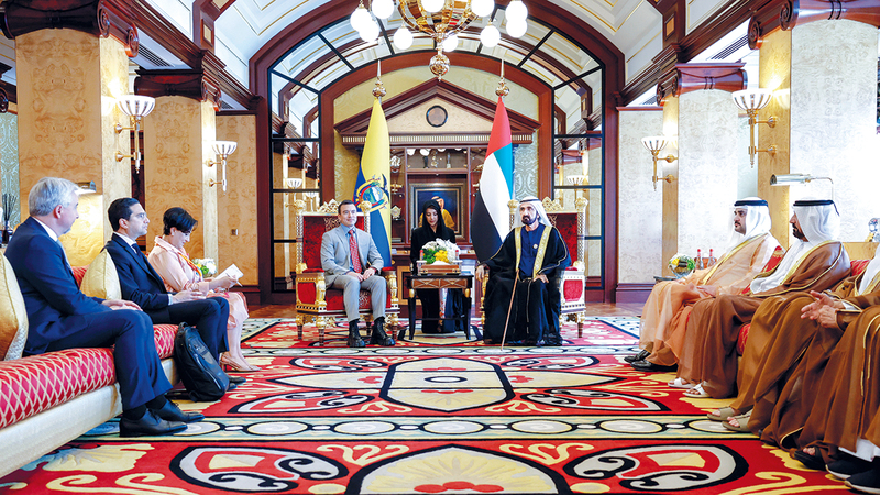 محمد بن راشد ورئيس الإكوادور يؤكدان أهمية ترسيخ أسس السلام على المستويين الإقليمي والعالمي 1765154038 image