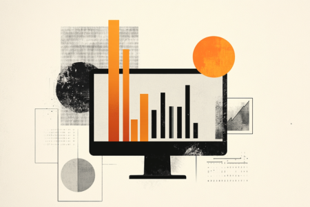 Computer with Chart 3 Medium