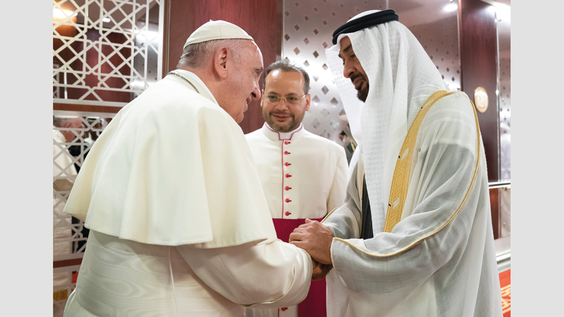 البابا فرنسيس يشيد بجهود رئيس الدولة في دعم وترسيخ قيم الأخوة الإنسانية 1707073172 image