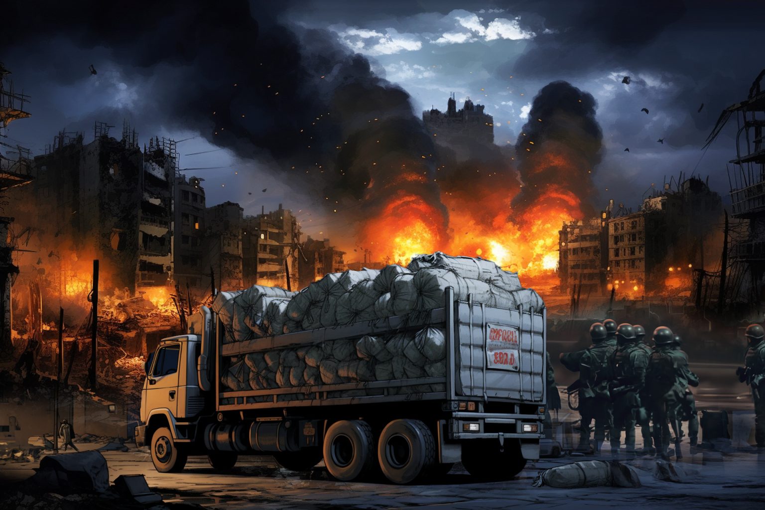 شاحنة مساعدات 1712239146