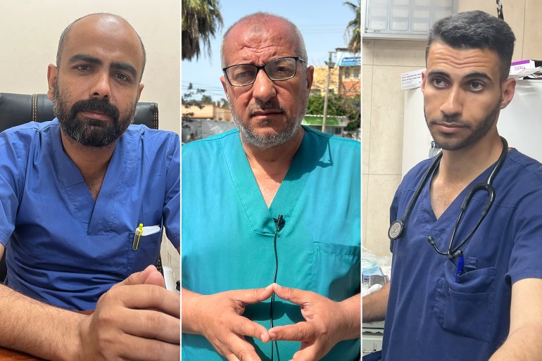 أطباء من غزة: أسلحة إسرائيلية غريبة تحول الجثث إلى رماد وتشوي الجلود 1 خليل الدقران متحدث باسم مستشفى شهداء الأقصى الطبيب محمد ريان الطبيب خليل البطش