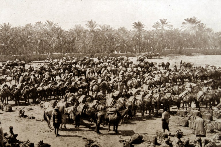 British forces at Basra, Iraq during World War One, 1914. (Photo by: Universal History Archive/UIG via Getty images)