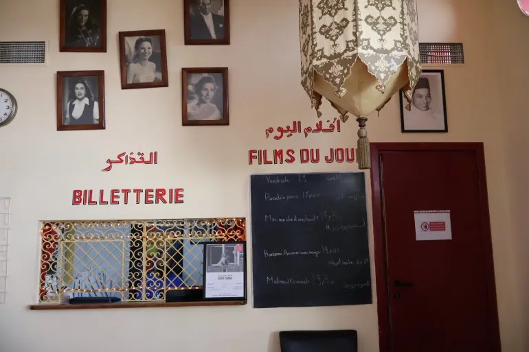 The restored ticket office at Cinema Rif in Tangier [Amelia Dhuga/Al Jazeera]