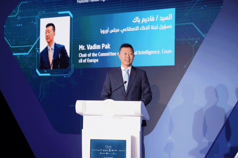 مؤتمر الذكاء الاصطناعي بالدوحة يدعو لتكنولوجيا تحترم القيم الإنسانية 1 فاديم باك: نواجه اليوم مخاطر حقيقية إذا لم يتم استخدام هذه التقنيات ضمن إطار قانوني وأخلاقي صارم – الجزيرة.