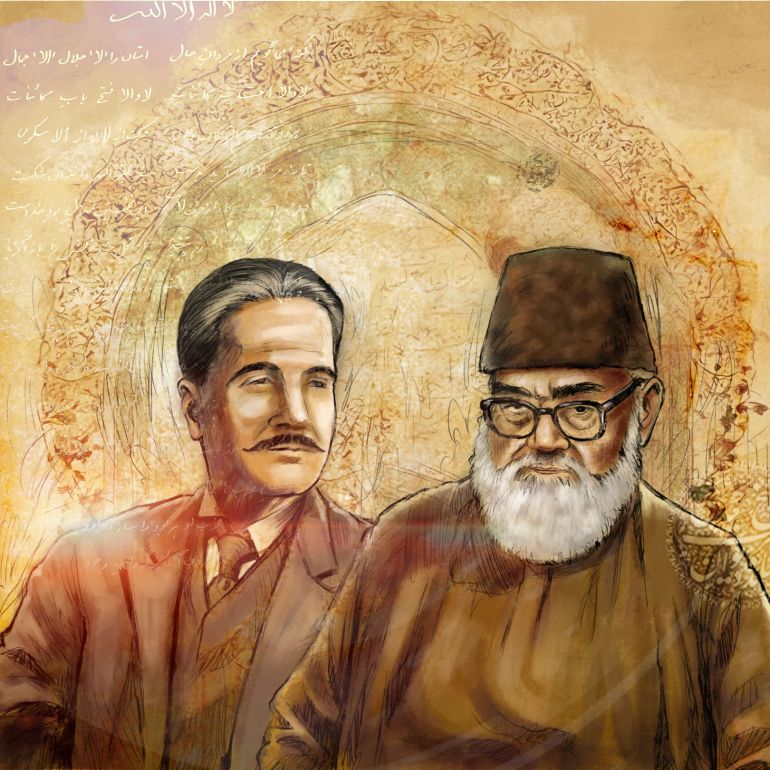 حافة الهاوية.. تصدُّعات المكان والوجدان في صراع الهند وباكستان 19 إقبال والمودودي.. شخصيتان متكاملتان، لكن لكل منهما منهج وطريقة ومزاج (الجزيرة)