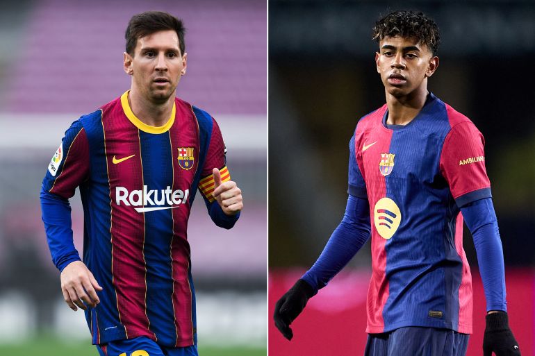 لامين جمال نجم برشلونة الرقم 10 القادم في عالم كرة القدم 20 messi lamine yamal غيتي