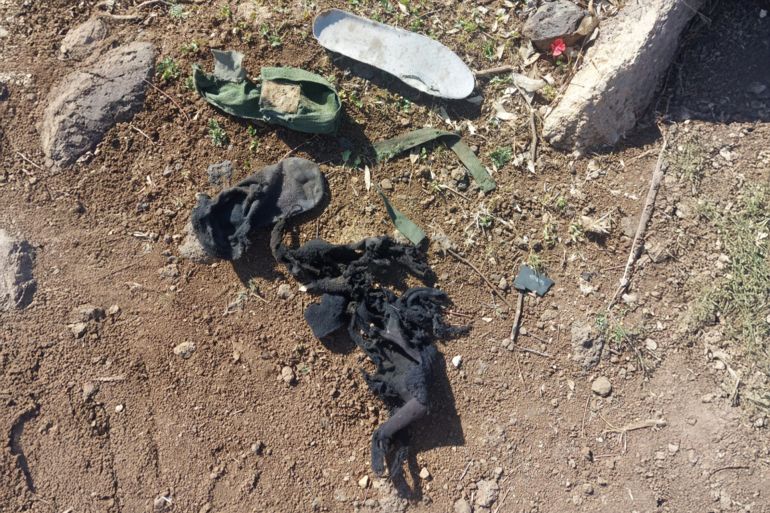 أبطال مهملون.. قصة المقاومة الشعبية في نوى السورية 6 بقايا ملابس الشهداء