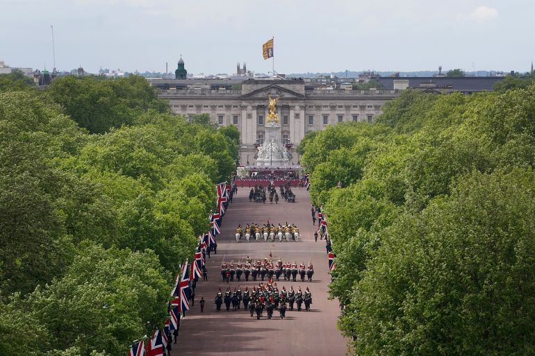 بالصور.. روسيا وأوروبا تحييان ذكرى الانتصار على النازية 19 Members of the armed forces during a military procession marking the 80th anniversary of VE Day, and in honour of those who served during the Second World War, in central London. Picture date: Monday May 5, 2025. (Photo by Gareth Fuller/PA Images via Getty Images)