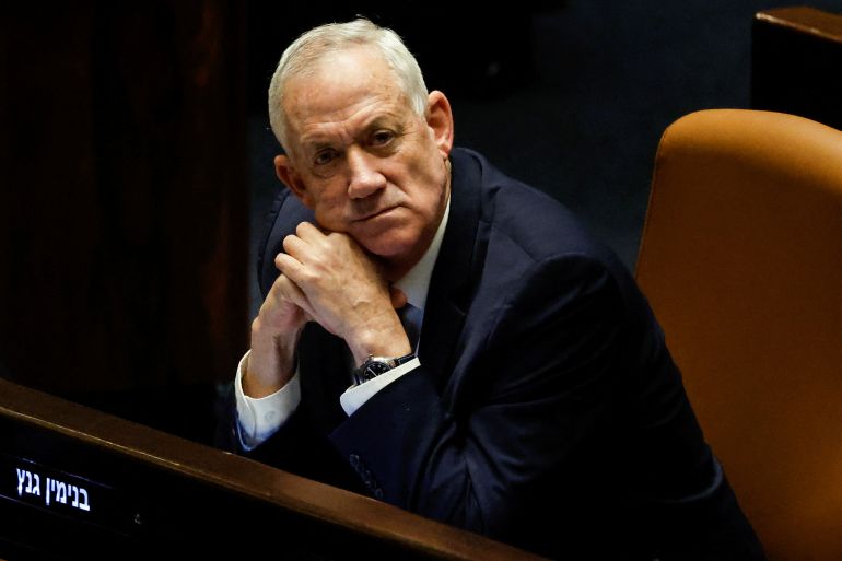 استنكار الجنرال غولان لقتل أطفال غزة يوحّد ساسة إسرائيل 21 Israeli Defence Minister Benny Gantz attends a session at the plenum at the Knesset, Israel's parliament in Jerusalem