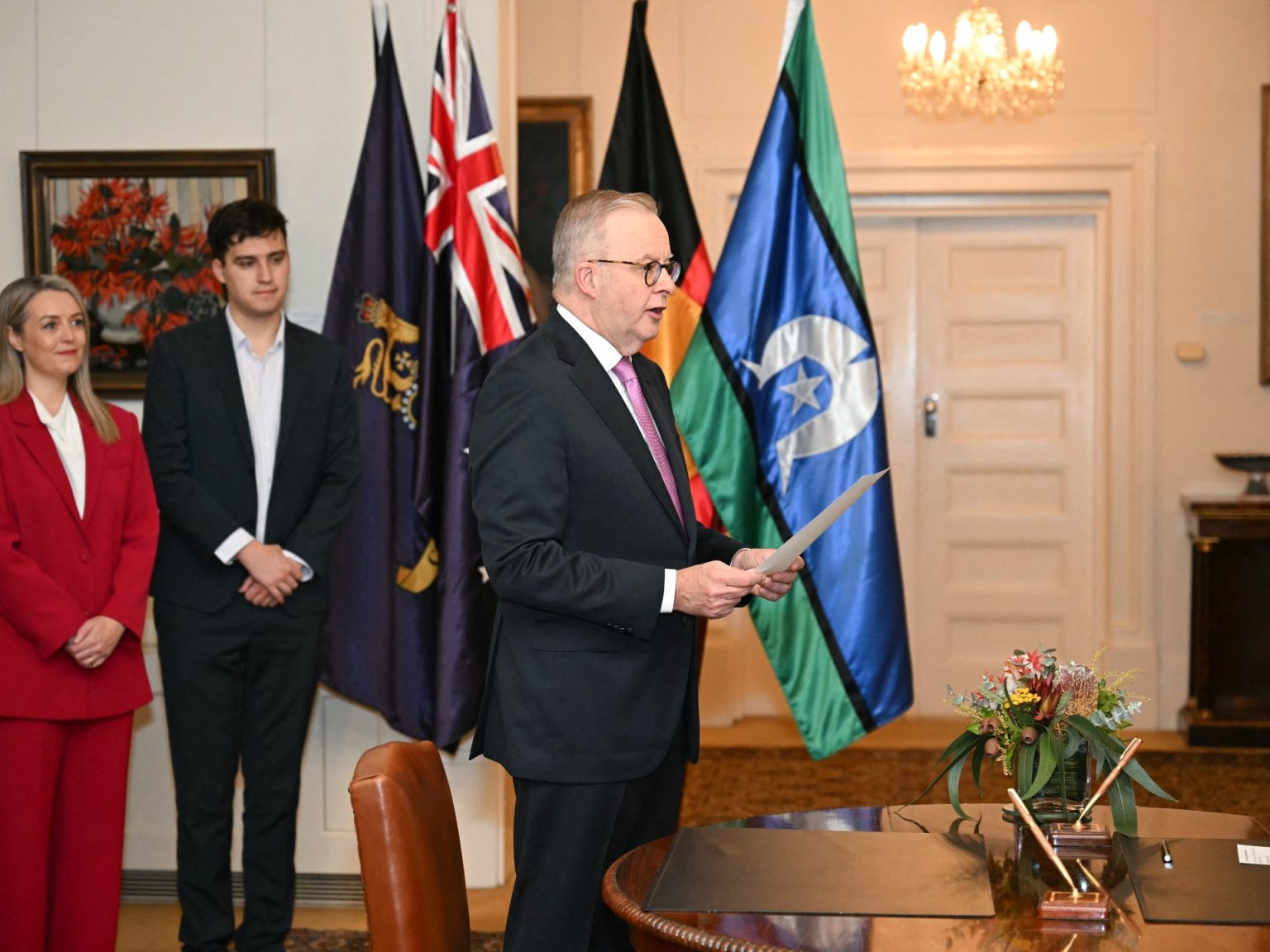 حكومة ألبانيز تؤدي اليمين لولاية ثانية في أستراليا afp 6822cf0a19d1 1747111690