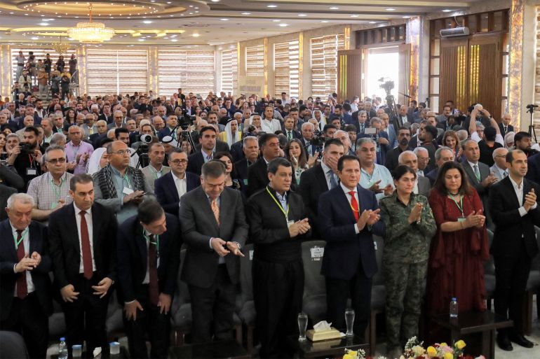 مؤتمر القامشلي.. ماذا بعد تراجع قسد عن تفاهماتها مع دمشق؟ 19 SYRIA-IRAQ-KURDS-CONFLICT-POLITICS-CONFERENCE
