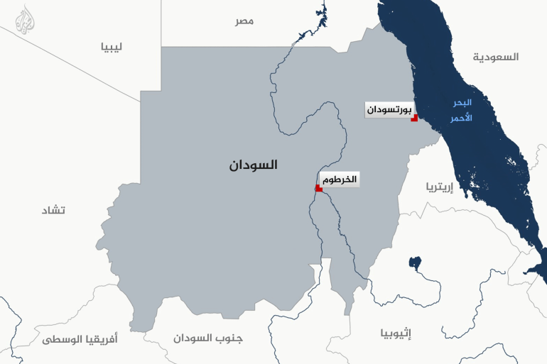 ماذا يعني ضرب مطار بورتسودان بالمسيّرات؟ 19 خريطة السودان - الخرطوم - بورتسودان