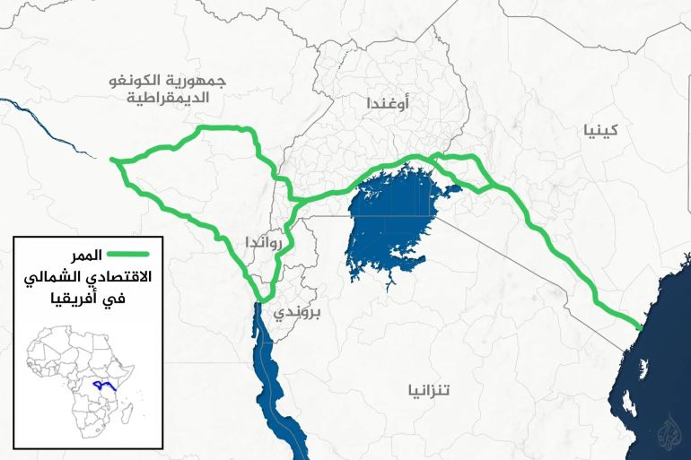 5 أسئلة لفهم الممرات الاقتصادية في شرق أفريقيا 1 خريطة الممر الاقتصادي الشمالي في أفريقيا
