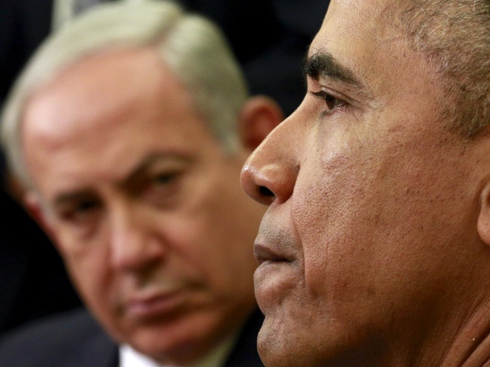 نتنياهو ونووي إيران.. عقدة عمرها ثلاثة عقود 3 U.S. President Barack Obama meets with Israeli Prime Minister Benjamin Netanyahu in the Oval Office of the White House in Washington November 9, 2015. The two leaders meet here today for the first time since the Israeli leader lost his battle against the Iran nuclear deal, with Washington seeking his re-commitment to a two-state solution with the Palestinians. REUTERS/Kevin Lamarque