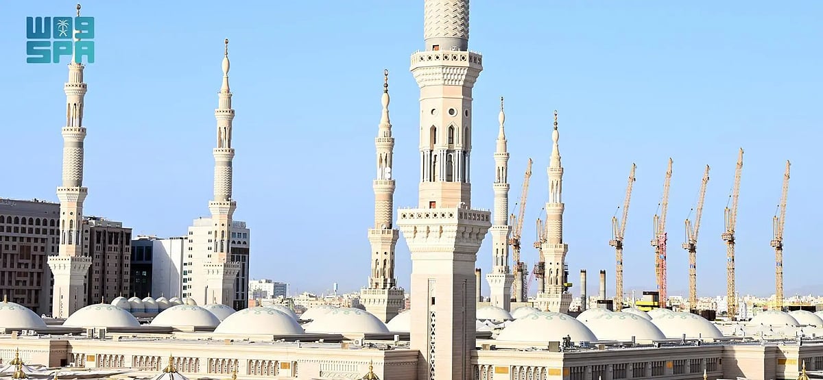 10 مآذن تُزيِّن المسجد النبوي الشريف بصدًى يوميٍّ للنداء الخالد 2