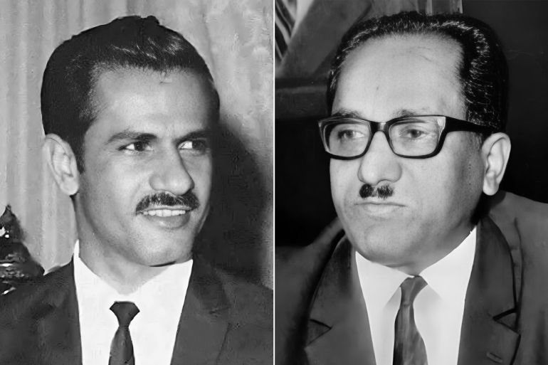 أسرار تصفية القيادات ومقتل الرئيس عبد الفتاح إسماعيل بمذبحة عدن 1 من اليمين قحطان محمد الشعبي و فيصل الشعبي