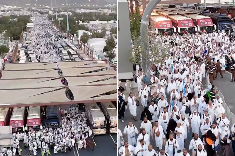 شاهد حجاج بيت الله الحرام يستقرون بمنى في "يوم القرّ" 1 نفرة الحجاج الى مزدلفة