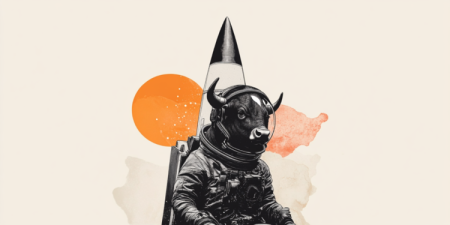 bullish astronaut rocket Large