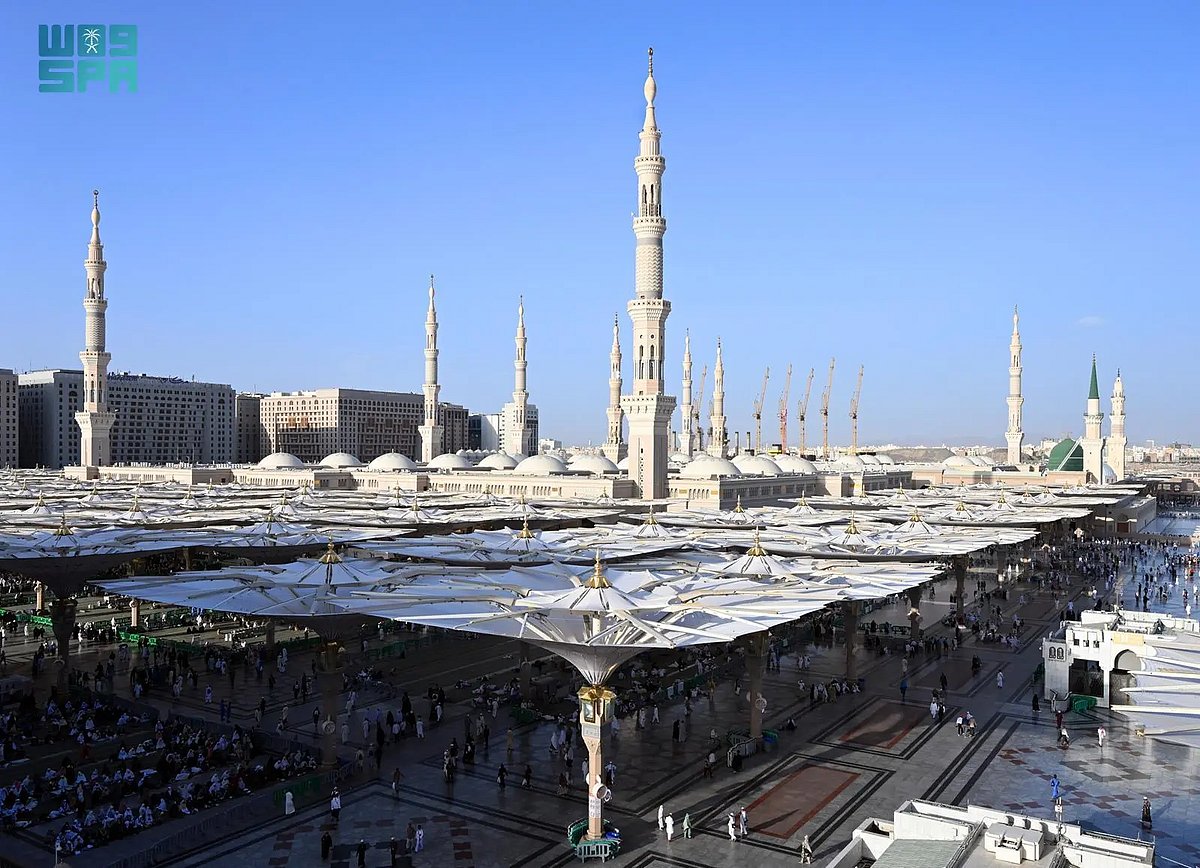 10 مآذن تُزيِّن المسجد النبوي الشريف بصدًى يوميٍّ للنداء الخالد 3