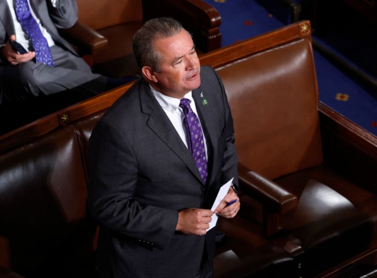 كيف أنقذ الجمهوريون بمجلس الشيوخ قانون "ترامب الكبير"؟ 4 WASHINGTON, DC - OCTOBER 18: U.S. Rep. Don Bacon (R-NE) cast his vote as the House of Representatives holds its second round of voting for a new Speaker of the House at the U.S. Capitol on October 18, 2023 in Washington, DC. House Judiciary Committee Chairman Jim Jordan (R-OH) failed in his bid to become Speaker of the House on Tuesday after all Democrats and 20 members of his own party declined to vote for him. The House has been without an elected leader since Rep. Kevin McCarthy (R-CA) was ousted from the speakership on October 4 in a move led by a small group of conservative members of his own party. Anna Moneymaker/Getty Images/AFP (Photo by Anna Moneymaker / GETTY IMAGES NORTH AMERICA / Getty Images via AFP)