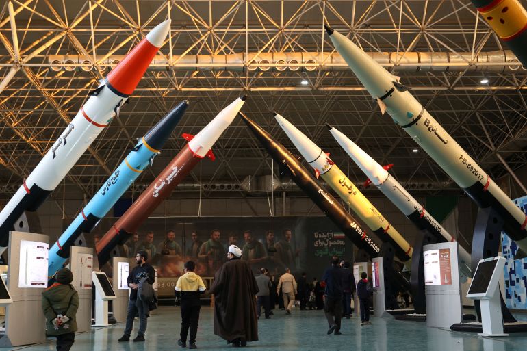 من يشعل جولة الحسم بين إسرائيل وإيران؟ 3 People visit the Islamic Revolutionary Guard Corps (IRGC) Aerospace Force Museum in Tehran, Iran, November 15, 2024. Majid Asgaripour/WANA (West Asia press Agency) via REUTERS ATTENTION EDITORS - THIS IMAGE HAS BEEN SUPPLIED BY A THIRD PARTY.