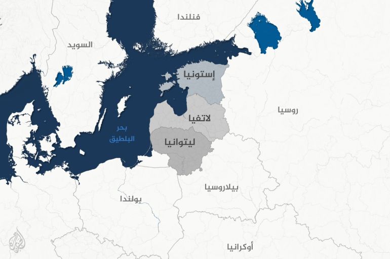 جيش الفايكينغ المُخيف يعود بأكثر من 200 مليار يورو 1 خريطة لدول البلطيق ((إستونيا ولاتفيا وليتوانيا)