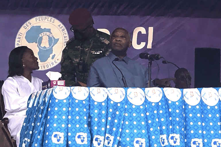 كوت ديفوار.. هل تعيد الانتخابات إنتاج الصراع أم تفتح باب التسوية؟ 5 _Gbagbo - غباغبو خلال مهرجان 16 أغسطس 2025 (الجزيرة)