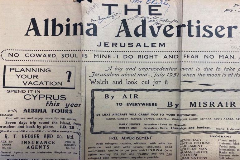 دراسة تستعرض الدور الحضري للقدس من بوابة مطارها الدولي 2 Albina advertiser about Misr Air (NAI, Dublin).https://www.tandfonline.com/