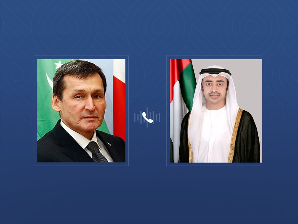 عبدالله بن زايد ونائب رئيس الوزراء وزير خارجية تركمانستان يبحثان هاتفياً تعزيز العلاقات الثنائية 1763061662 image