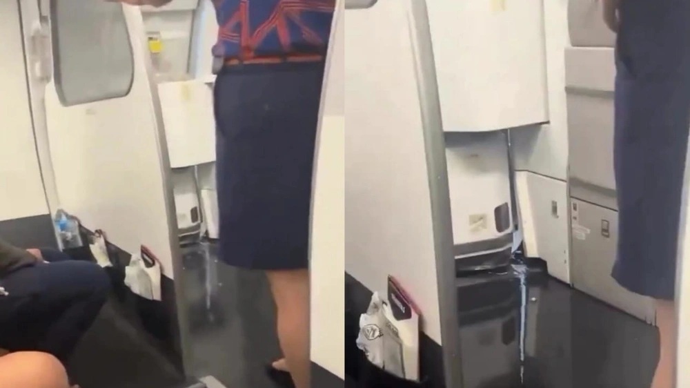 تسرب مياه الأمطار وحبات البرد داخل طائرة أسترالية ( فيديو ) 1763366137 image