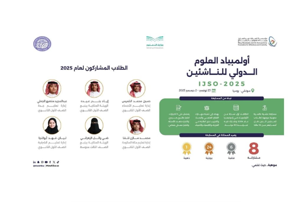 المنتخب السعودي يشارك في أولمبياد العلوم الدولي للناشئين بروسيا ajel2F2025 11 222Fz262c4342FCapture