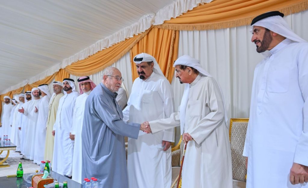 حاكم عجمان وولي عهده يقدمان واجب العزاء في وفاة الشيخ عبدالرحمن بن علي النعيمي 1767095576 image