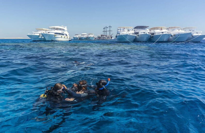 إنقاذ 28 سائحا من الغرق بعد جنوح لانش سياحي في مرسى علم المصرية 1767609442 image