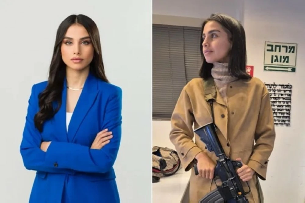 مذيعة إسرائيلية تحمل بندقية «إم-16» داخل استديو تلفزيوني ! – أخبار السعودية 2653292.webp