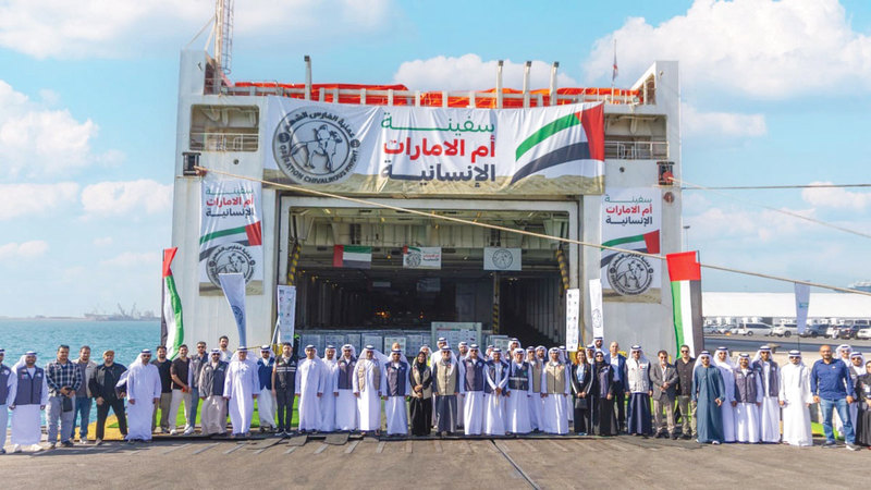 «الفجيرة الخيرية» تشارك في سفينة «أم الإمارات» بـ 645 طناً مواد غذائية 1771034398 image