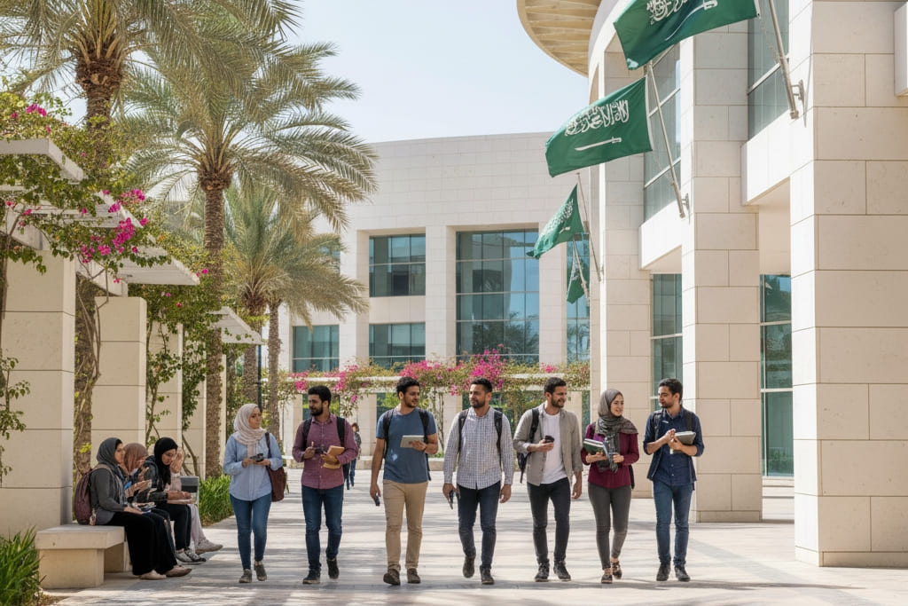 كيفية الدراسة في السعودية للوافدين 2026 الشروط والتكاليف كاملة؟ study in saudi arabia scholarships